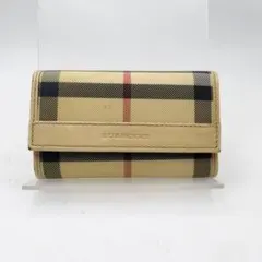 バーバリー　6連キーケース　ノバチェック　ベージュ
