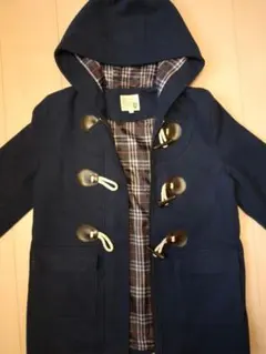 子供用 キッズ ダッフルコート ネイビー 紺