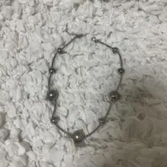 【MOUSSY マウジー】シルバー ボールチェーン ネックレス