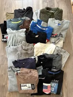 キッズ服男の子140cm トレーナーパーカーロンT ニット秋冬服まとめ売り