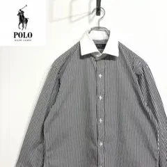 超人気❗️ラルフローレン　ワンポイントロゴシャツ　M 90s刺繍古着希少レア長袖