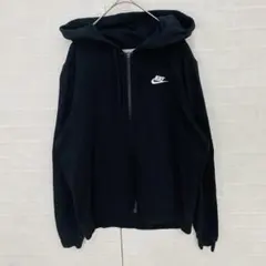 NIKE ナイキ ジップアップパーカー ブラック 刺繍ロゴ M