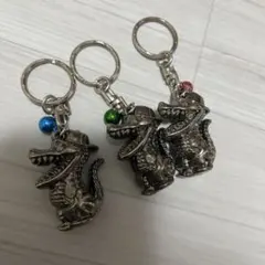 ワニ　キーホルダー　メタルキーホルダー　3個セット　新品未使用　①