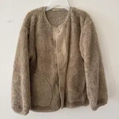 ❤️美品❤️ GU フリーシーフリースコンビネーションカーディガン　140㎝