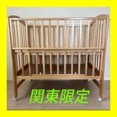 美品】カトージ ハイタイプ ミニベビーベッド 収納棚 キャスター付