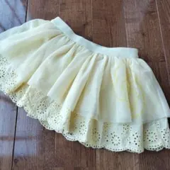 ディズニー　イエロー ベル　スカート　100cm