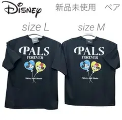 新品 未使用 Ｍ Ｌ ペア Tシャツ ミッキー ミニー ユニセックス ２枚セット