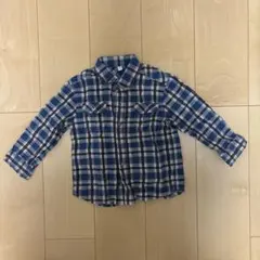 無印良品　 チェック柄長袖シャツ 100%コットン