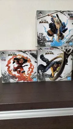 ワンピース一番くじ　ルフィA賞、エネルE賞、クロコダイルF賞