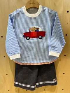 familiar 車に乗ったファミちゃんの長袖Tシャツ 90cm