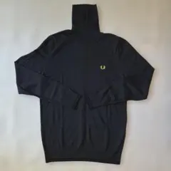美品 FRED PERRY フレッドペリー タートルネック ニット 黒 メンズ