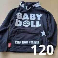 BABYDOLL トレーナー ブラック 120