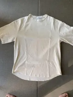 INHERIT クリーム色 Tシャツ ショートスリーブ