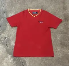 y419【POLO SPORT】刺繍ロゴ サーマルTシャツ【メンズM】レッド - メルカリ
