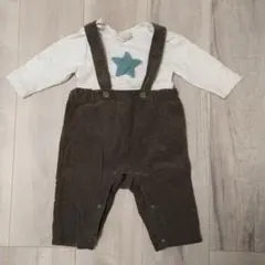 オーバーオール ロンパース 80