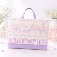 ハンドメイド　レッスンバック　可愛いユニコーン
