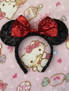 ディズニー　カチューシャ　スパンコール　ミニー