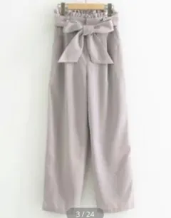 MAJESTIC LEGON 薄ピンク ガウチョパンツ ワイドパンツ