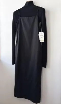 《新品タグ付き》ミラオーウェン 透けニットセットストレートキャミワンピース