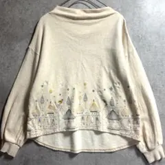 グラニフ graniph 刺繍 スウェット トレーナー ボートネック 長袖