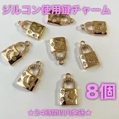★24時間以内発送★【8個】ジルコン使用鍵チャーム（251211-02）