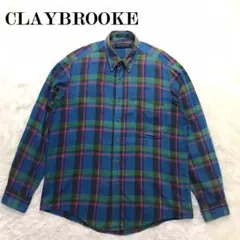 CLAYBROOKE 90s ライトフランネルシャツ ヘリンボーン ウクライナ製
