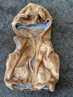 MIKI HOUSE フード付きベビーベスト M