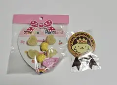 ポムポムプリン ピューロランド限定 ヘアゴム 20th缶バッチセット