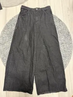 ダークグレー ワイドデニムパンツ　　　値下げ全然できます