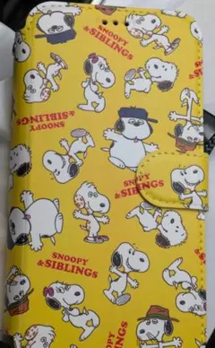 スヌーピー 手帳型ケース　黄色