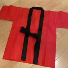 赤い不織布法被 子供用 祭り衣装　幼児、小学校低学年向け