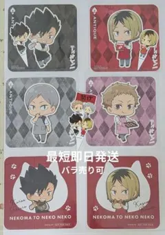 ハイキュー!! アンティーク 【音駒】コースターセット＋ピック バラ売り可