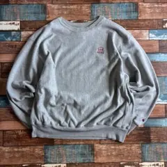 チャンピオン　リバースウィーブ　刺繍タグ　染み込み　グレー Champion reverse weave リバースウィーブ 染み込みプリント