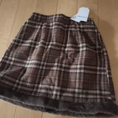 チェック ブラウン ミニスカート