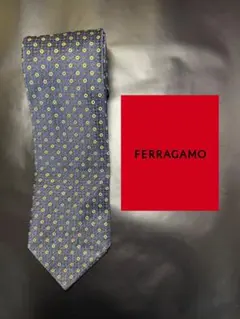 Salvatore Ferragamo ネイビー ドット ネクタイ