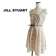 美品大特価✨jillstuart レースワンピースピンクベージュ