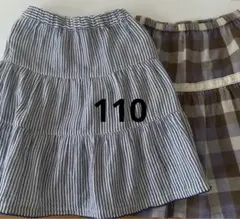 【美品】/フェリシモ、キッズJAM/ 110cm 涼しげスカート　2枚セットのサムネイル