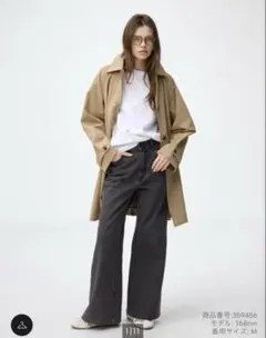 GUバギーフレアパンツL ダークグレーのサムネイル
