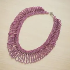 ハンドメイド　ビーズネックレス