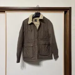 ブラウンキルティングジャケット フリース裏地