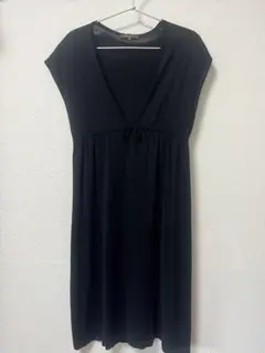 BALLSEY ボールジィ　ブラック ノースリーブ ワンピース　M シルク50％