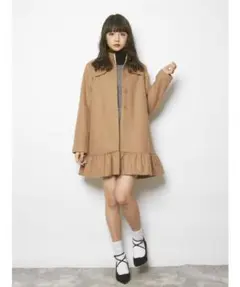 限定セールmerry jenny Aラインペプラムウールコート