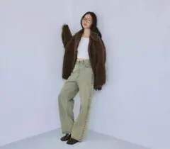 searoomlynn BOAスエードオーバーシャツジャケット　S