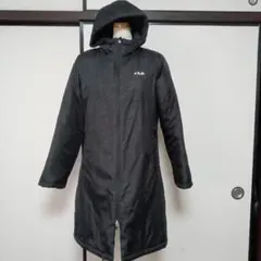 FILA フード付き ベンチコート ブラック Mサイズ　美品