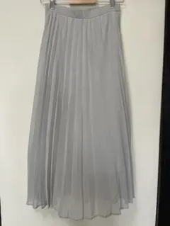 GU グレー プリーツロングスカート