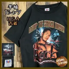90's ヴィンテージ ザロック レスリング ラップ USA古着 半袖 Tシャツ