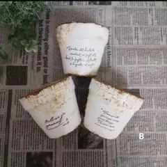 リメイク鉢＊ペイント鉢＊寄せ植え鉢＊多肉鉢【レンガ・3個セットB】メルカリ便発送