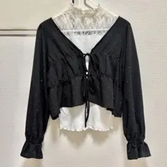 しまむら ビジューボレロブラウス Lサイズ ブラック