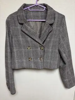 チェック柄テーラードジャケット