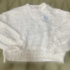 Choa Choa シャギーニット セーター ホワイト